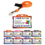 Autism Hidden Disability Card Awareness Card Orange